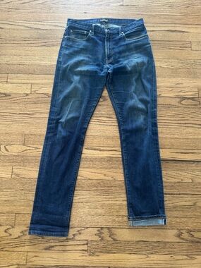 Flint and Tinder Men's Slim Straight Selvedge Jeans - Dark Blue